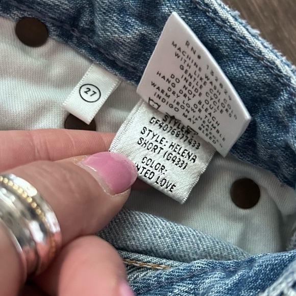 GRLFRND Helena Denim Cut Off Shorts in Tainted Love Sz 27 - Picture 10 of 10